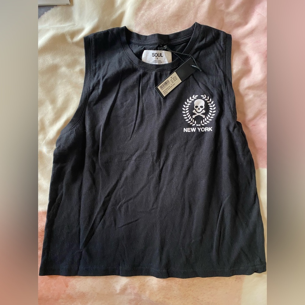 NWT soulcycle new york black tank - S